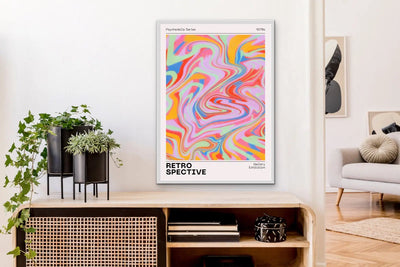 Pastel Psychadelic Print I Heart Wall Art Australia 