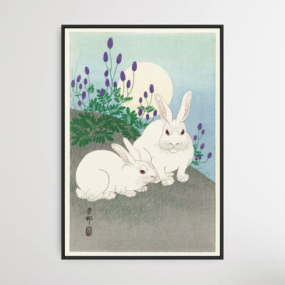 Rabbits at Full Moon by Ohara Koson - I Heart Wall Art