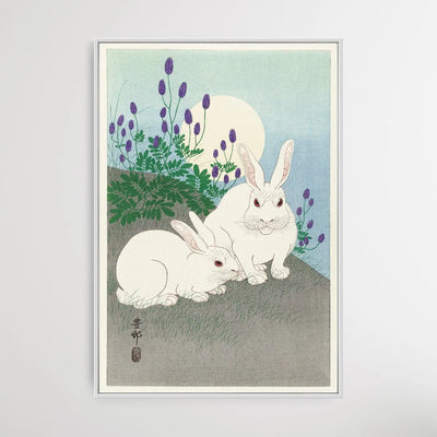 Rabbits at Full Moon by Ohara Koson - I Heart Wall Art