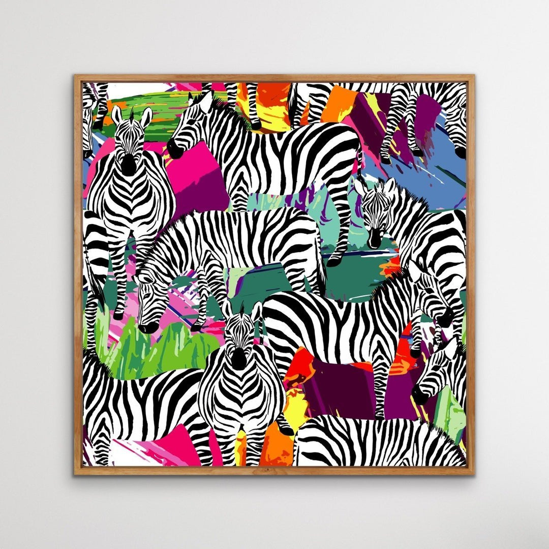 Zebra Print on Canvas , Floating Frame Option, Modern Wall Art, Extra Large Canvas Wall Art outlet