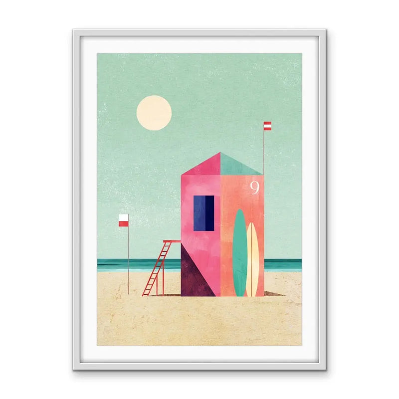 Surf Hut - Beach Print Featuring Lifeguard Tower - Available As Canvas or Art Print I Heart Wall Art Australia 