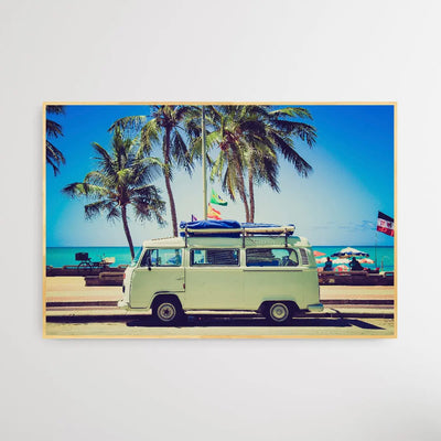 Travel Trailer in the Beach - I Heart Wall Art