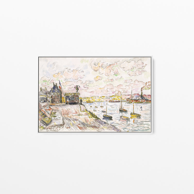 Quilleboeuf (ca.1928) by Paul Signac - Stretched Canvas Print or Framed Fine Art Print - Artwork I Heart Wall Art Australia 