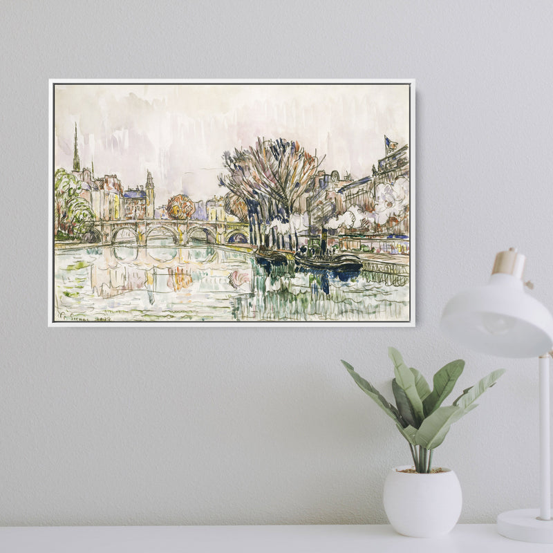 The Pont Neuf, Paris by  Paul Signac - Stretched Canvas Print or Framed Fine Art Print - Artwork I Heart Wall Art Australia 