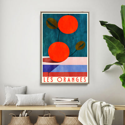 Les Oranges by Bo Anderson - Stretched Canvas Print or Framed Fine Art Print - Artwork I Heart Wall Art Australia 