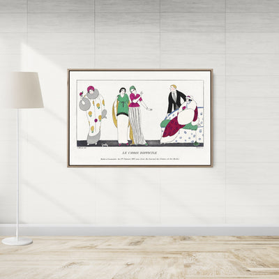 Le Choix difficile (1913)  by Charles Martin- Stretched Canvas Print or Framed Fine Art Print I Heart Wall Art Australia 