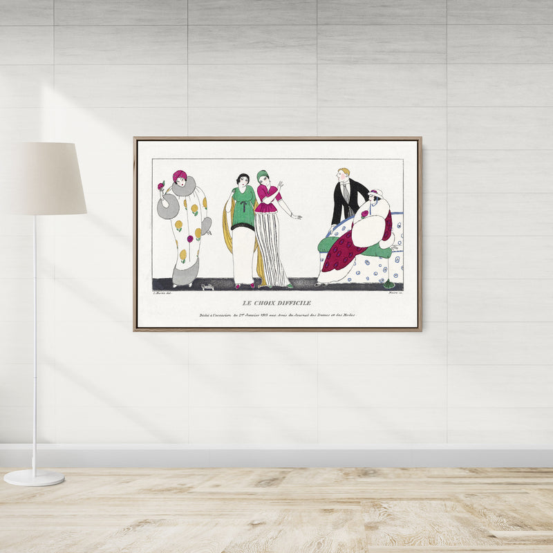 Le Choix difficile (1913)  by Charles Martin- Stretched Canvas Print or Framed Fine Art Print I Heart Wall Art Australia 