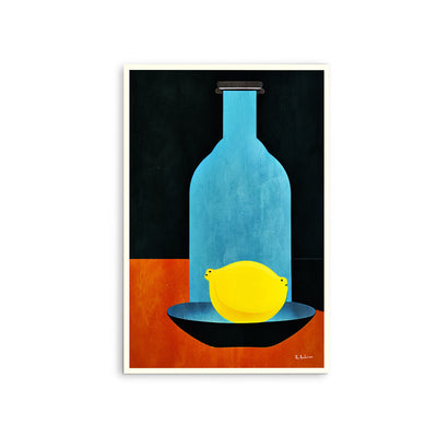 Bottle With (lonesome) Lemon  Skinny Bitch by Bo Anderson - Stretched Canvas Print or Framed Fine Art Print - Artwork I Heart Wall Art Australia 