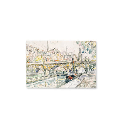 Tugboat at the Pont Neuf, Paris by Paul Signac- Stretched Canvas Print or Framed Fine Art Print I Heart Wall Art Australia 